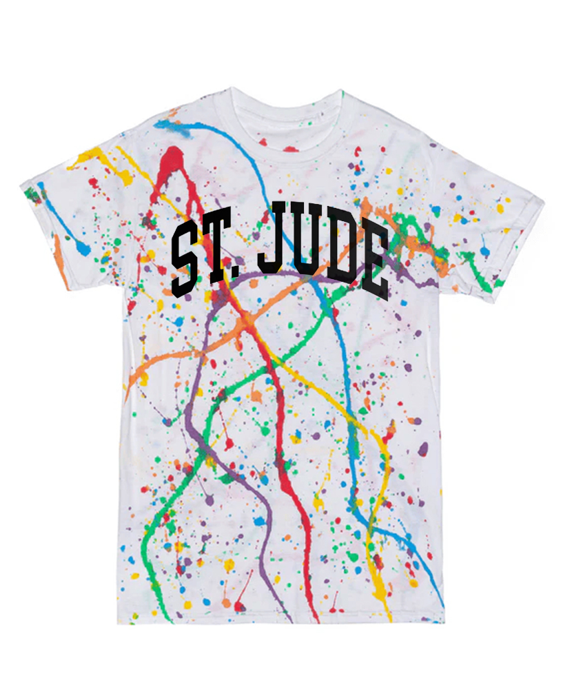 Collegiate Rainbow Splatter Tee